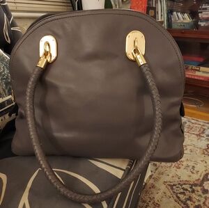 Cole Haan Gray Leather Work Tote /Handbag